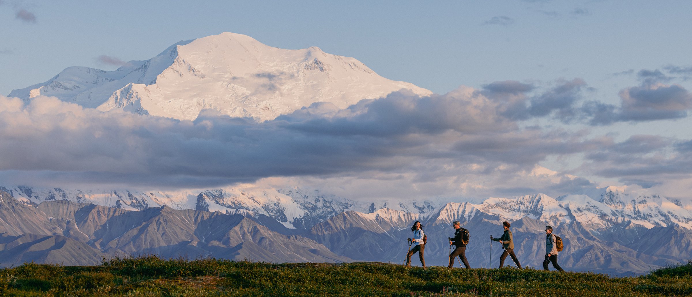 Hikers in Denali National Park