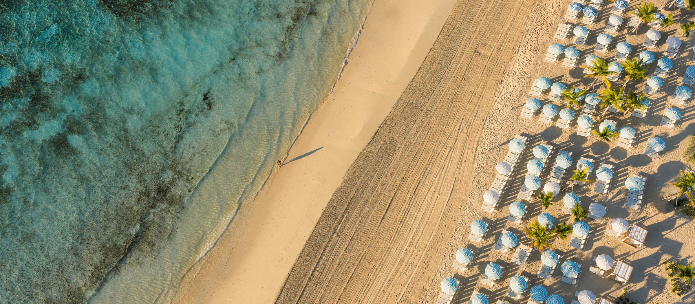 Aerial of the beach line at Celebration Key