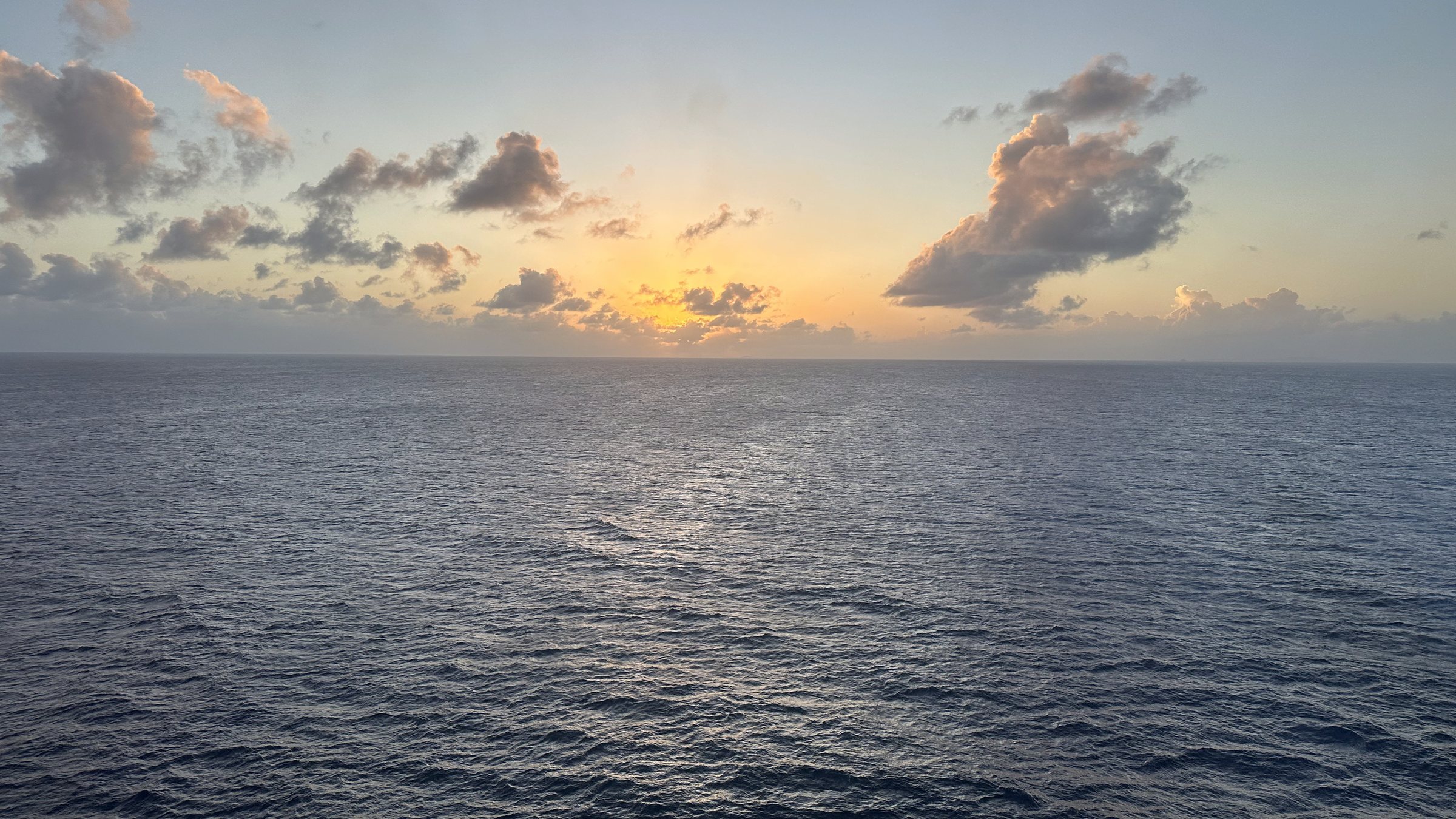 Open sea at dusk